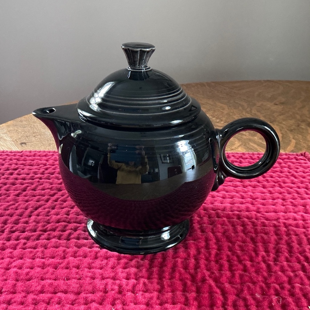 Vintage Fiesta Black Teapot with Lid Excellent Condition Fiestaware